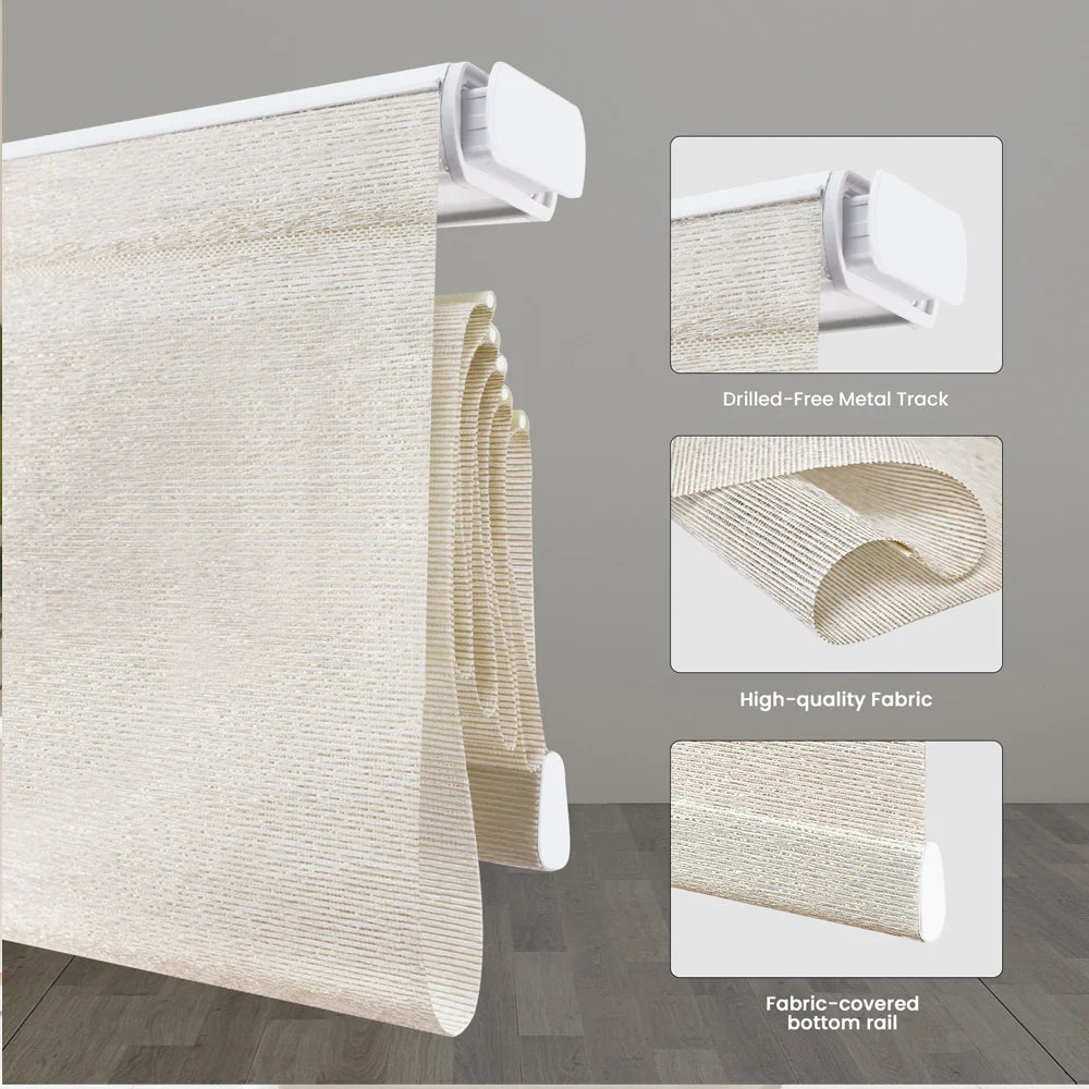 Stores vénitiens électroniques intelligents sans perçage