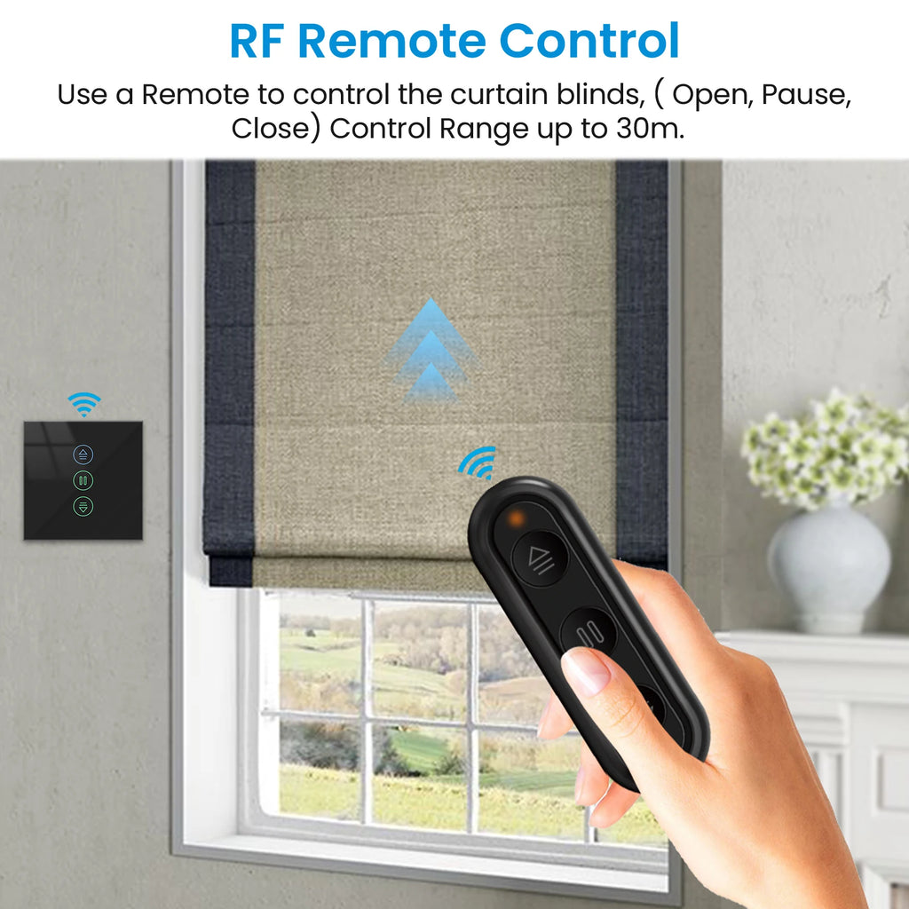 Rideau Intelligent Connecté enrouleurs noirs