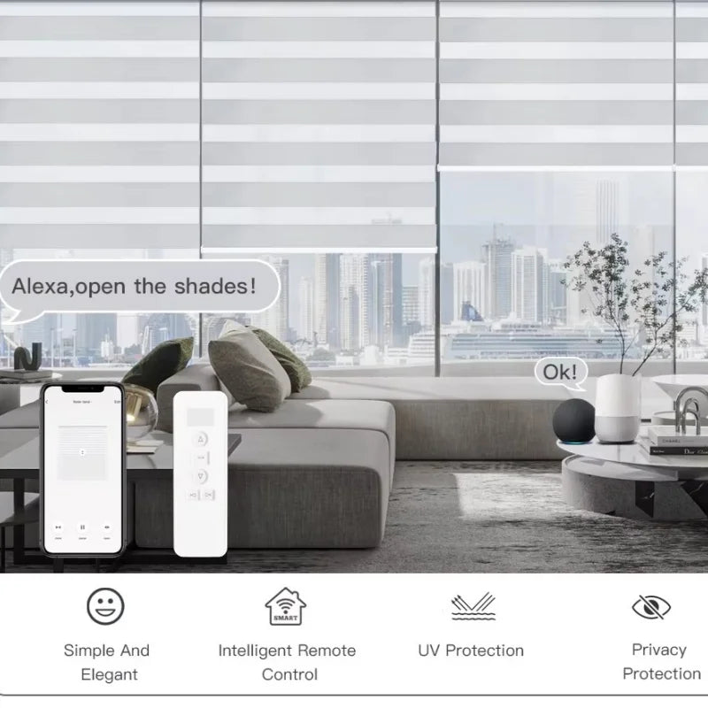 Stores zébrés motorisés intelligents