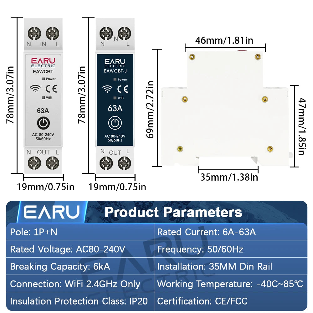 Disjoncteur éco intelligent WiFi